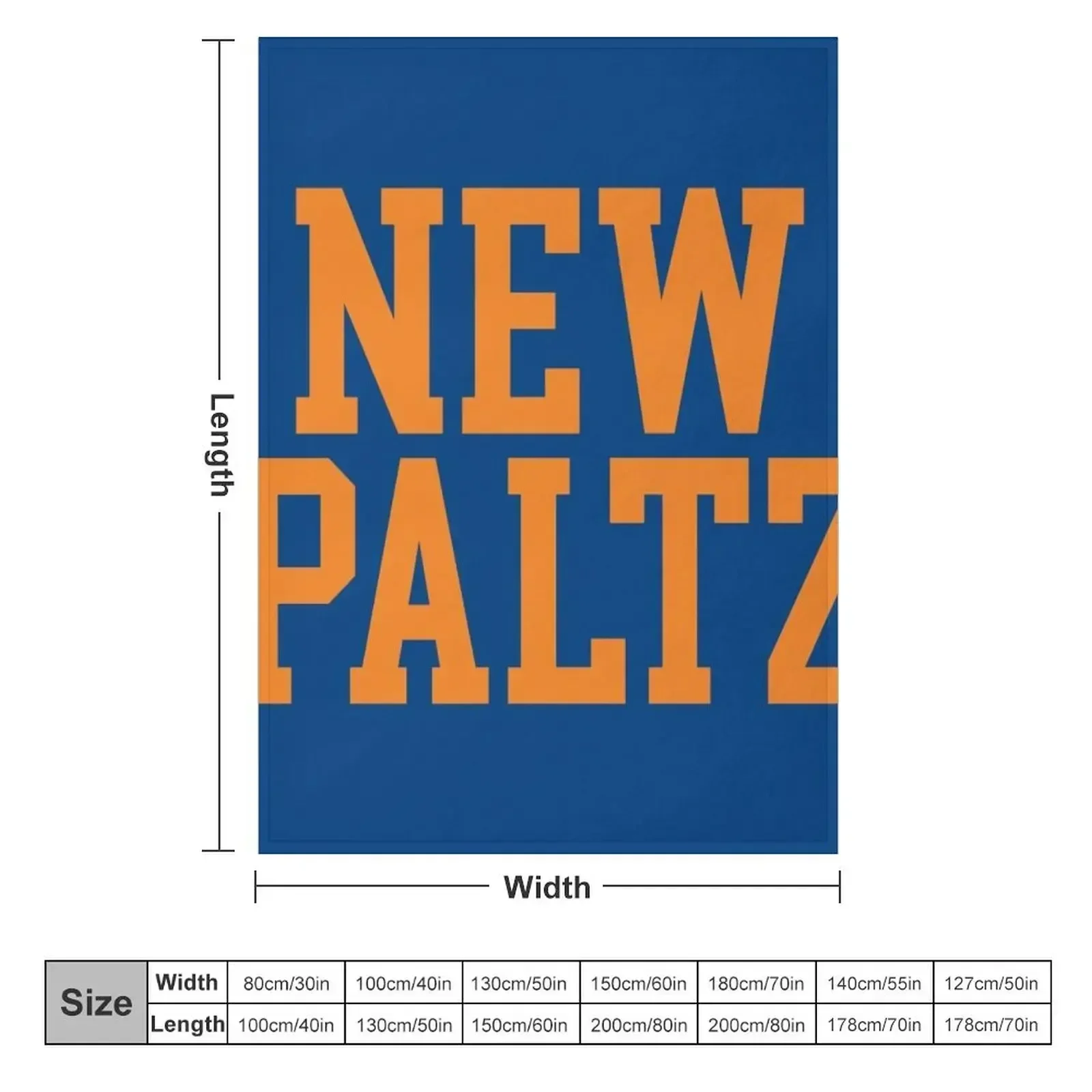 new paltz - varsity font curved Throw Blanket halloween Softest Blankets