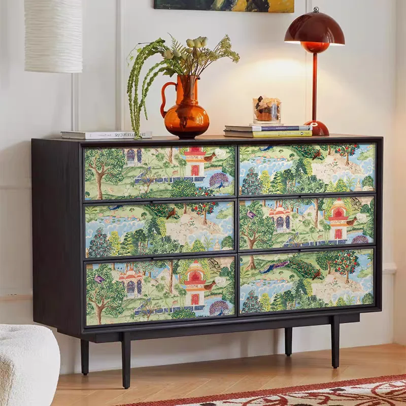 Garden Peacock Self Adhesive Wallpaper Retro Removable Waterproof PVC Contact Paper for Bedroom Living Room Cabinets Home Decor
