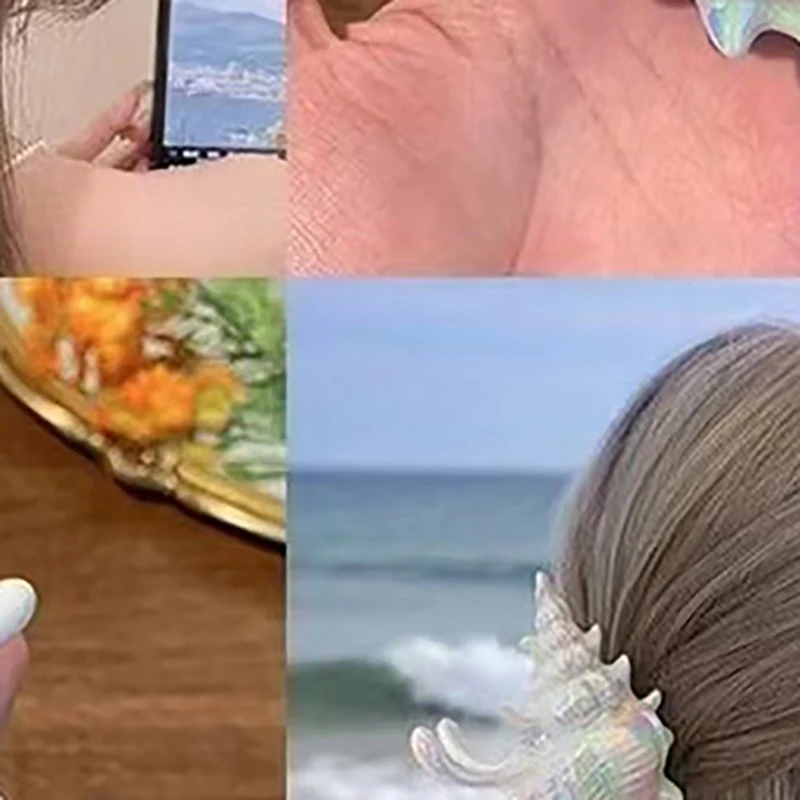 Ocean Conch Hair Clip Crab Sea Shell Korean Large Hair Claw Hairpins Stylish Hairgrips For Women Girls Hair Accessories Ponytail