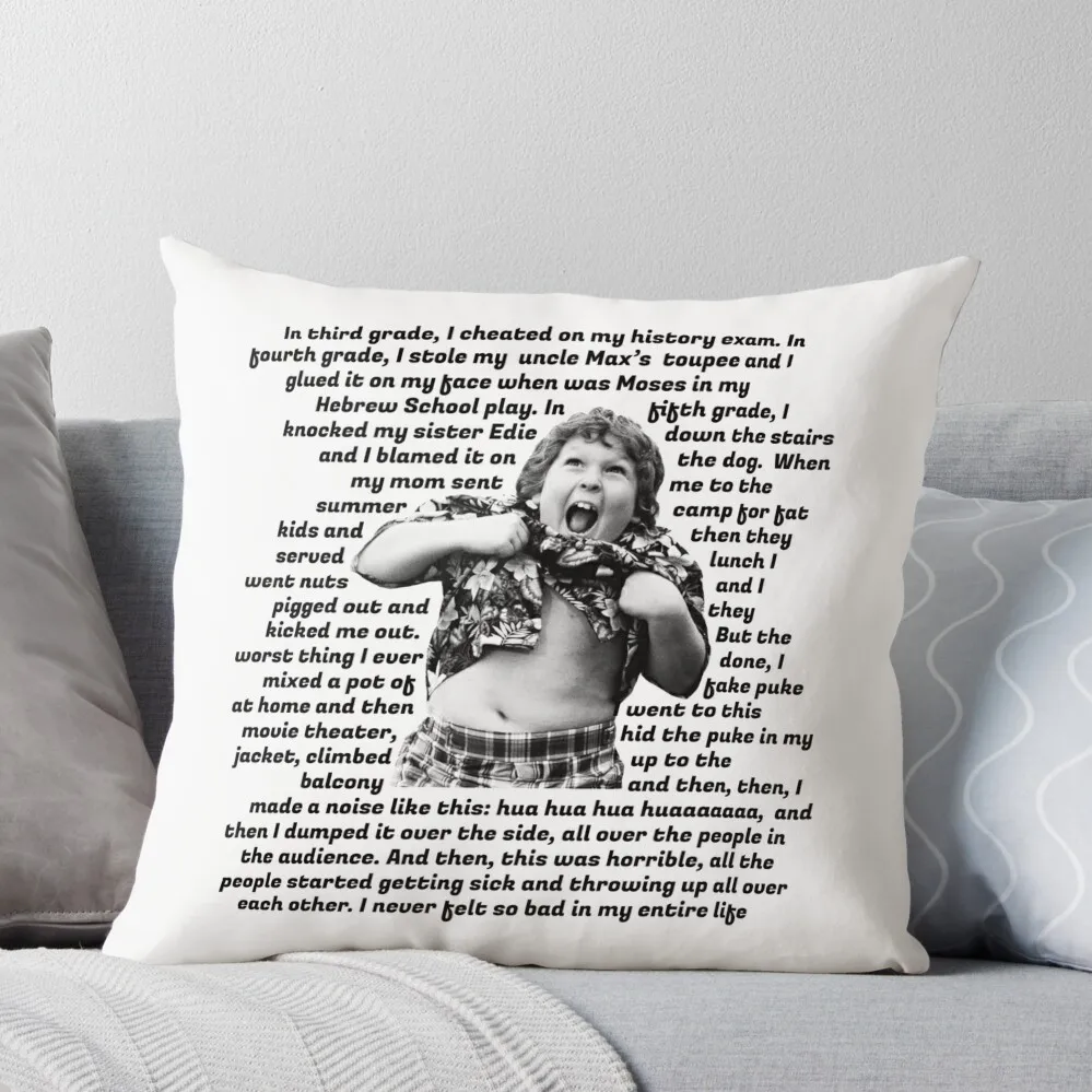 Chunk's Confession Throw Pillow pillow cover christmas Custom Cushion Cushion Cover Set pillow pillowcase