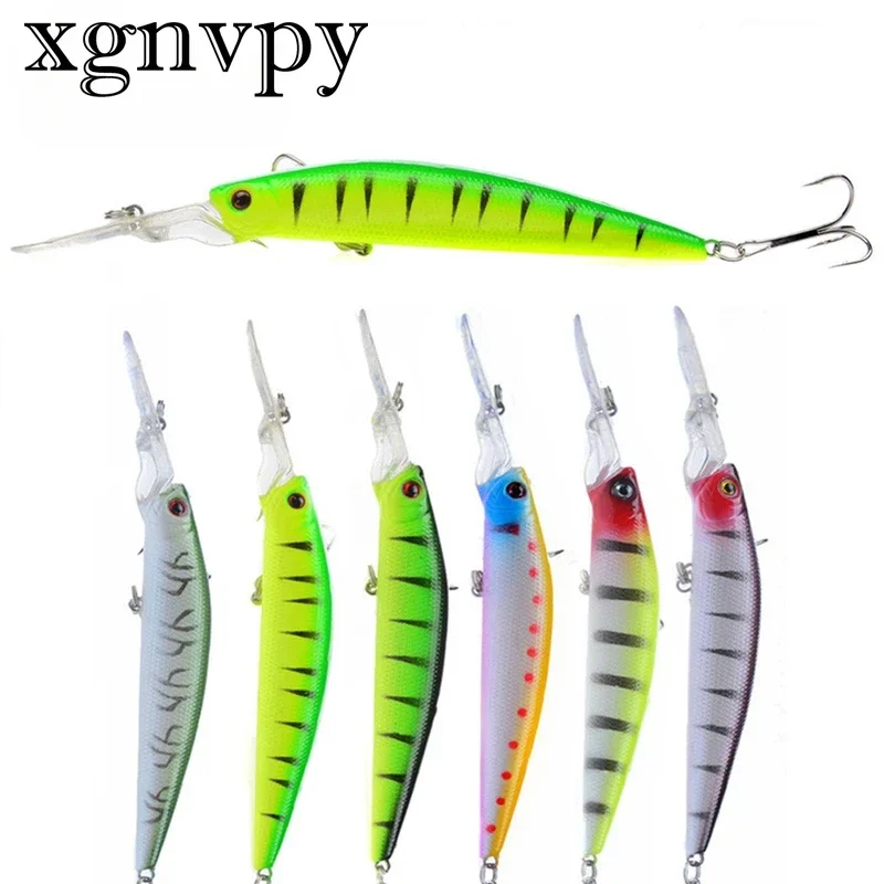 xgnvpy Minnow Fishing Lure Artificial Hard Bait Fly Fishing Tackle Plastic Fish Wobbler Japan Crankbait 14.5cm 15g 1Pc