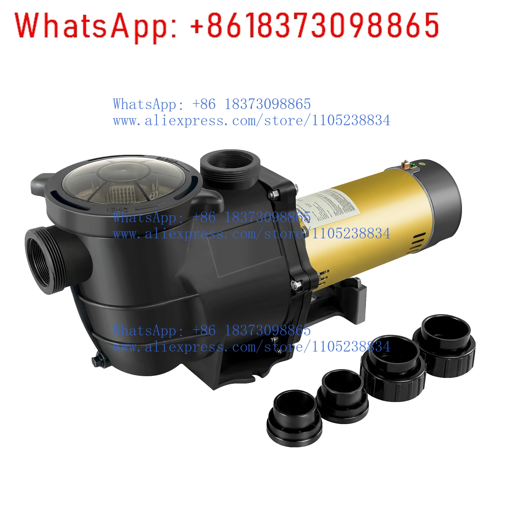 1PCS 2HP Single Phase Dual Voltage 115/230Vac Above/Underground Pool Pump 6480GPH Qmax 66FT Hmax Thermal Protection Function