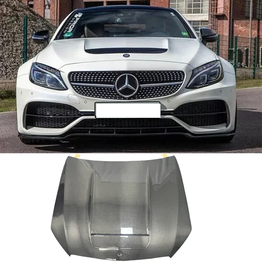 

W205 C43 капот двигателя высокого качества из углеродного волокна для Mercedes Benz C-Class W205 C43