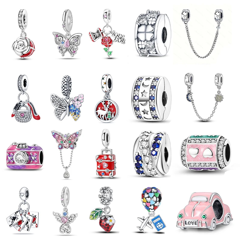 

Valentine's Day; Halloween; Love; Christmas gift 925 silver pendant beads ladies' bracelet DIY jewelry gift