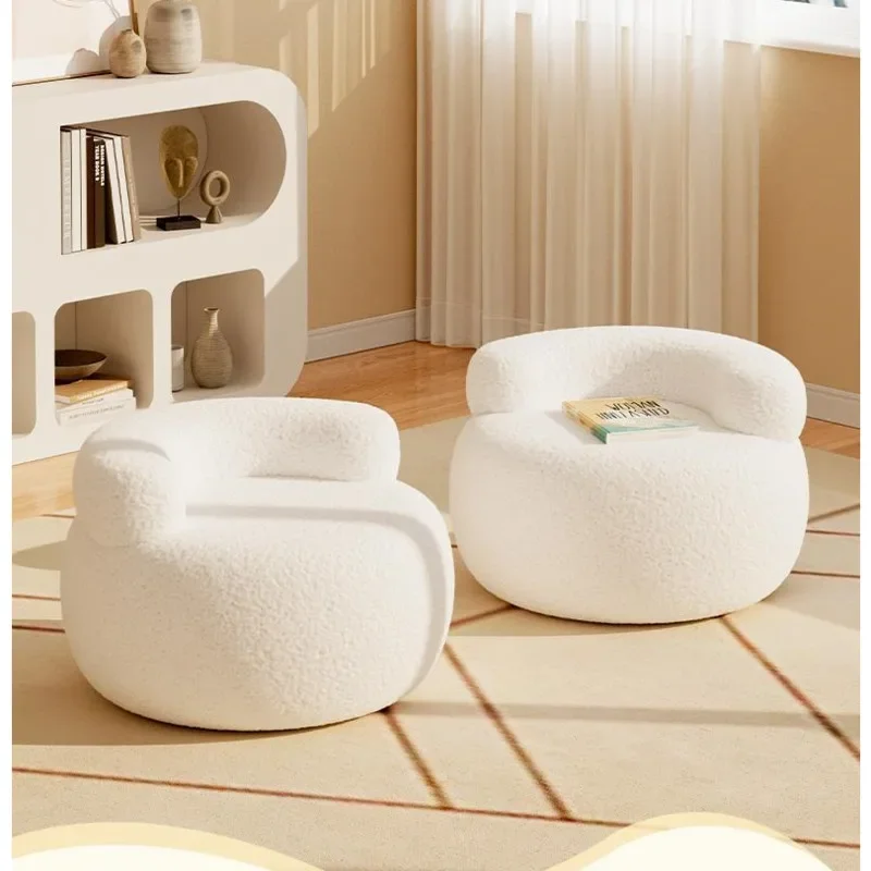 Lamb Wool Low Stool Fluffy Mini Bench Living Room Small Stool Creative Children's Chair Home Baby Seat Playful and Practical