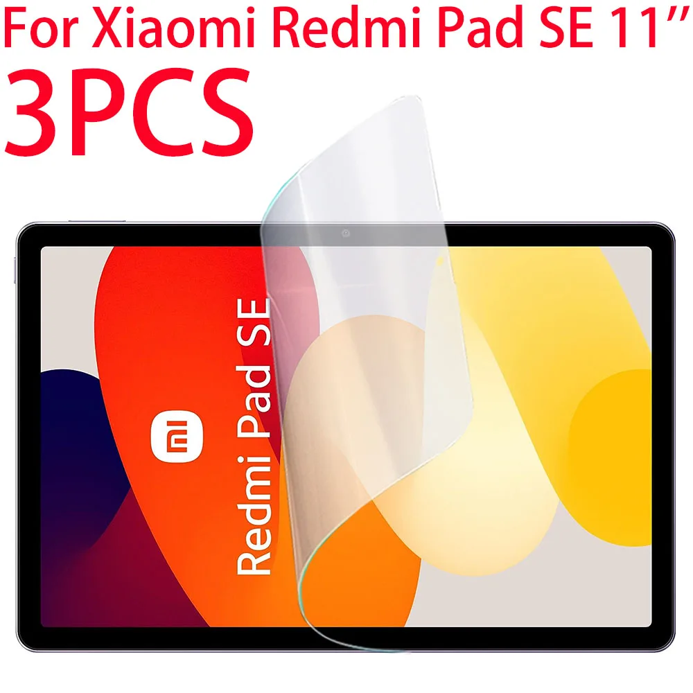 3 Pieces PET Soft Film Screen Protector For Xiaomi Redmi Pad SE 11 inch 2023 Tablet Protective Film PET Soft Film