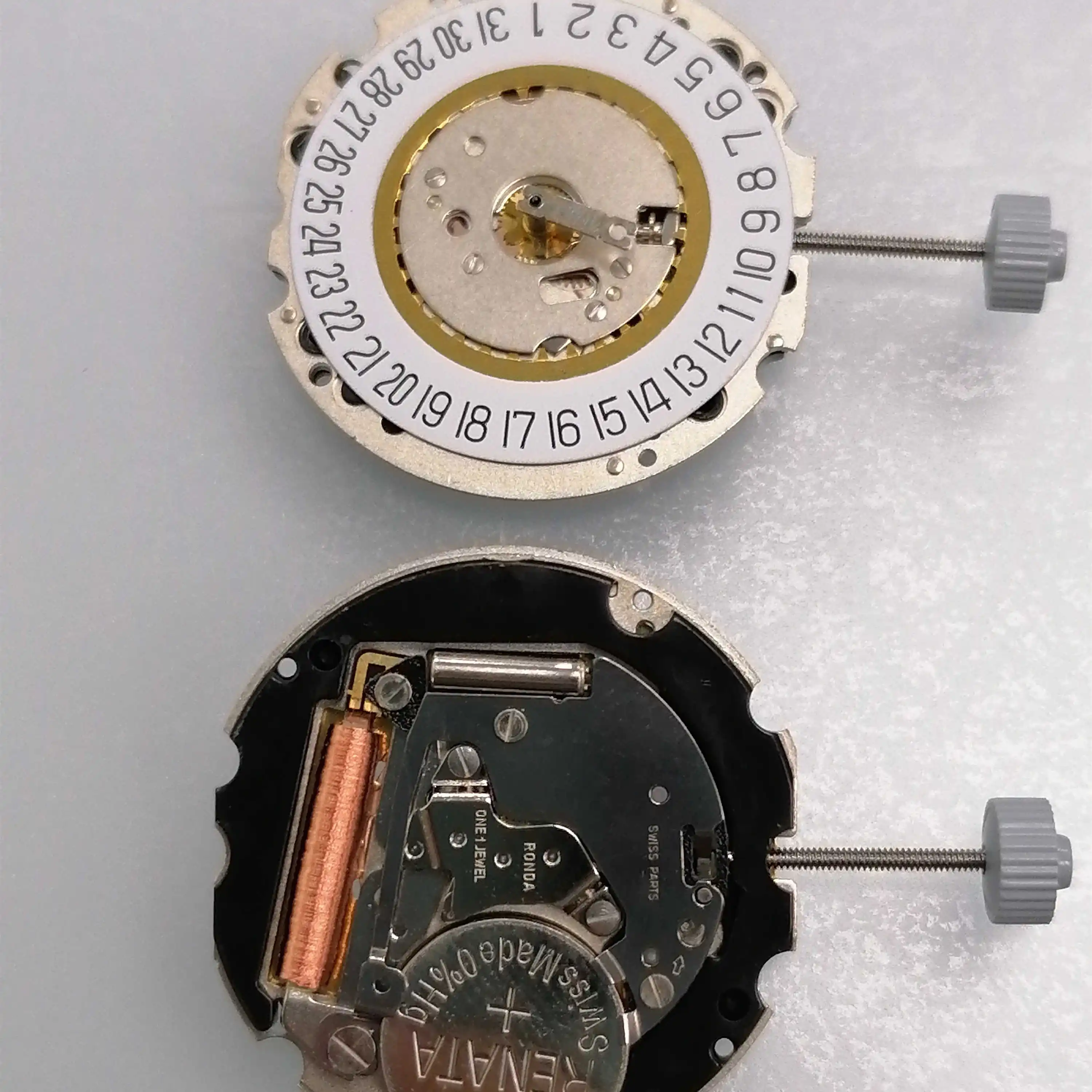 أجزاء حركة ساعة روندا مع بطارية ، حركة كوارتز ، تاريخ في ، سويسرية ، جودة عالية ، علامة تجارية جديدة ، مستوردة