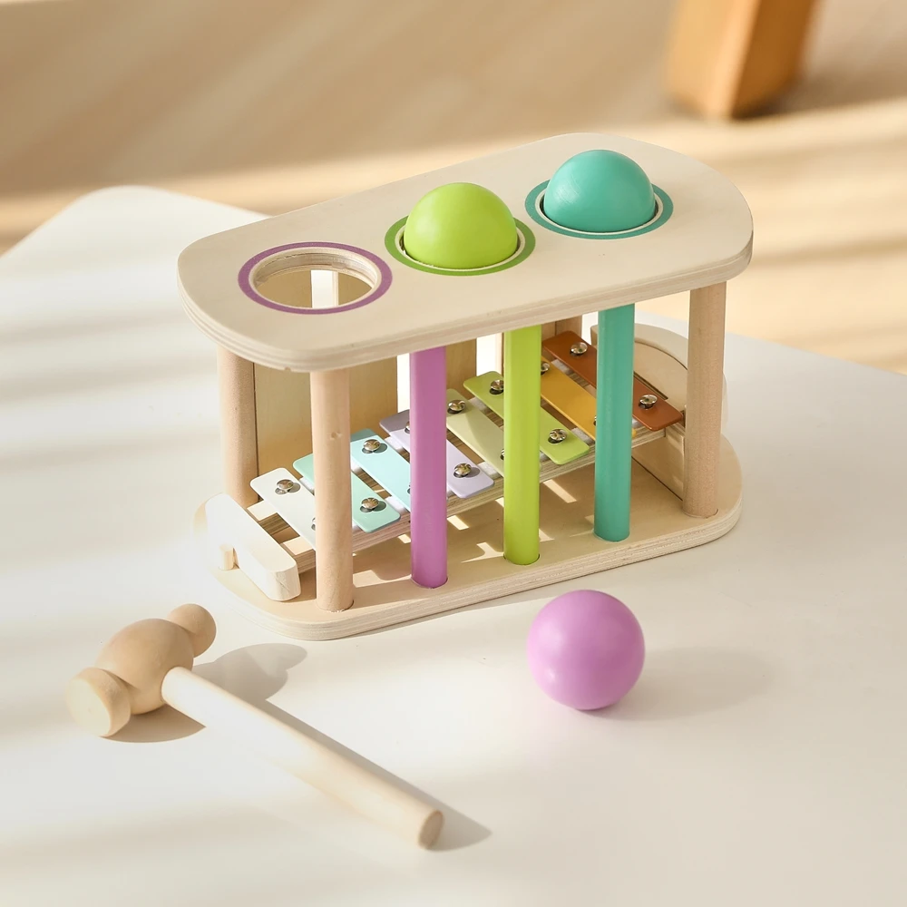 2pc giocattoli per bambini giocattolo musicale in legno giocattoli per bambini a percussione 6 12 mesi set di xilofono gioco di talpe giocattoli in legno giocattoli educativi per bambini