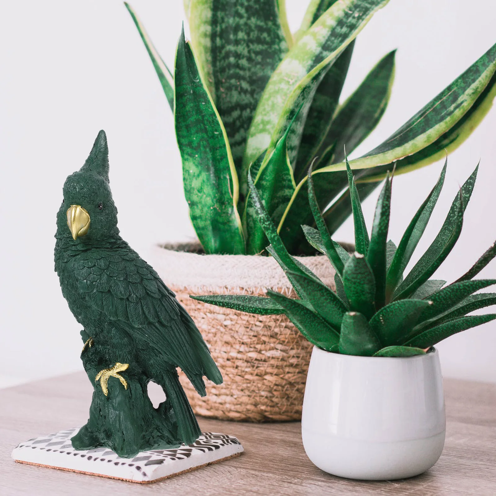 

Parrot Ornament Lifelike Garden Decorative Statue For Outdoor Home Kids Plaything Bird Scene Layout Craft Decor