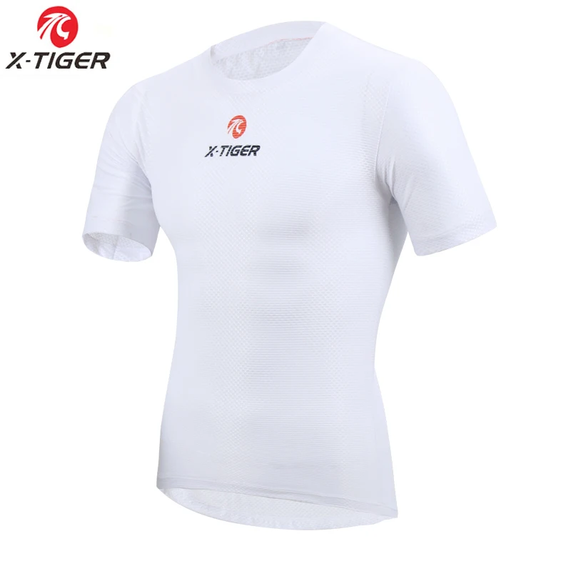 X-TIGER Herren-Radsport-Shirts, Sommer, Winter, langärmelig, Radsport-Bluse, warm, thermisch, Rundhalsausschnitt, schmaler Boden, Radfahren, Basisschicht