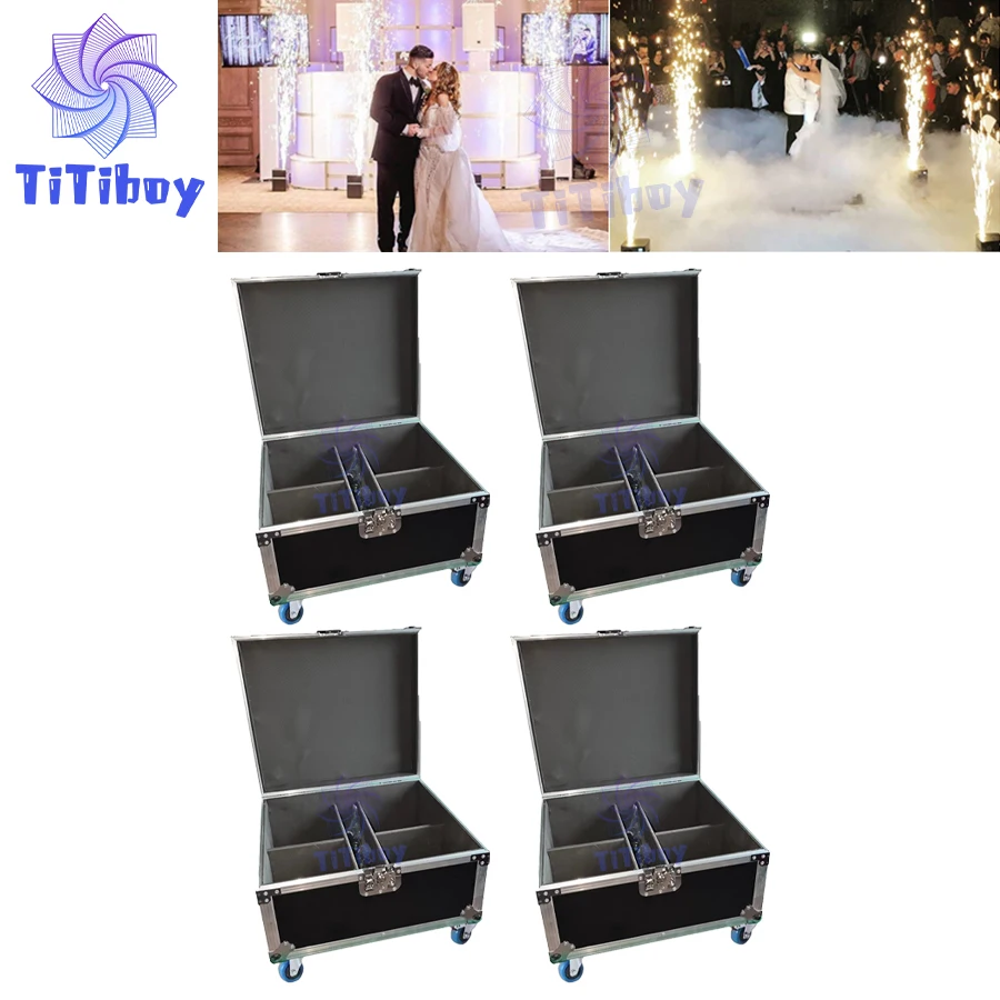 

0 Tax 4Pcs Flightcase(4in1) For China Stage Light 600W DMX 512 Cold Spark Machine Fireworks Fountain Effect Machine Sparkler