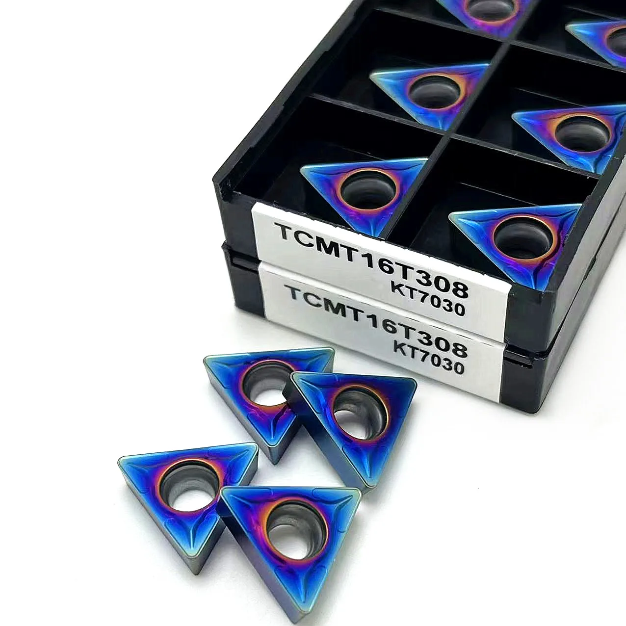 Nano Blue High-Quality 10PCS TCMT16T304 TCMT16T308 KT7030 Tungsten Carbide Insert TCMT 16T304 TCMT 16T308 Lathe Machine Tools