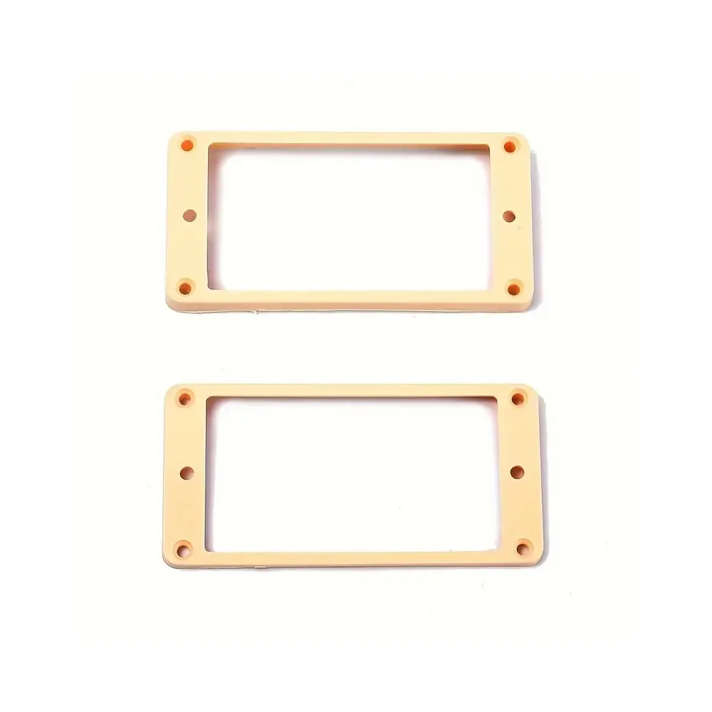 Electric Guitar Humbucker Pickup Mounting Rings, Plastic Sloped Flat Bottom 2pcs, 3x5 7x9 Size, Cream Black