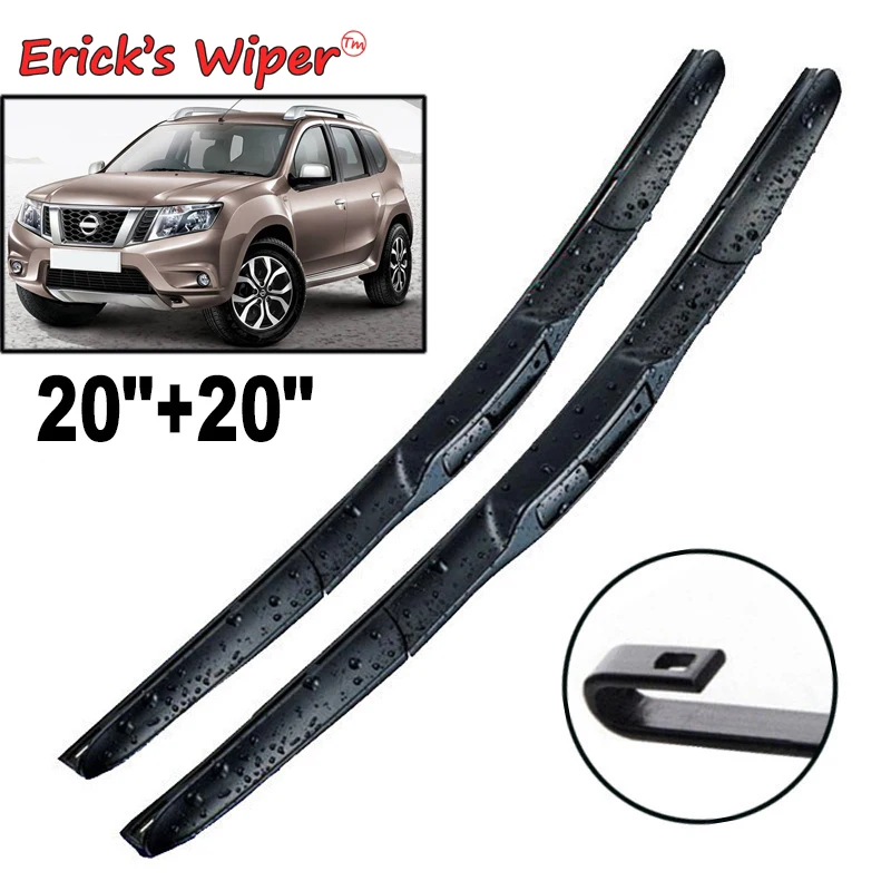 Erick's Wiper Front Wiper Blades For Nissan Terrano 2011 - 2016 Windshield Windscreen Clean Window Car Rain Brushes 20