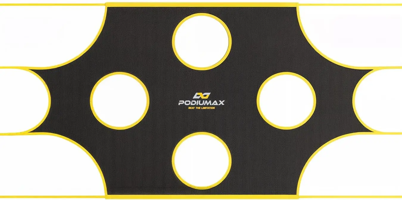 

Портативная футбольная сетка с 10 выделенными зонами для забивания мячей, оборудование для тренировок на заднем дворе для отработки ударов по воротам.