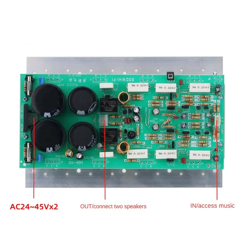 Amplifier Board 45M-T A1943/C5200 400W 2.0 High Power High Voltage High Quality Multifunction Amplifier Board Module Durable