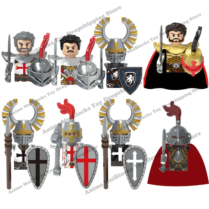 XH Blocks 0164 0316 0320 0348 Anime Movies Roman Soldier Knight Mini Action Toy Figura Building Blocks Kid Assembly Toys Dolls