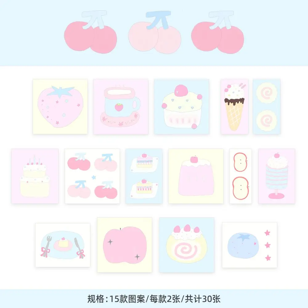 30Pc Stationery Journal Planner Sketchbook Stickers Aesthetic Cute Korean Deco Sicker for Scrapbook Stationery Diary Decoration