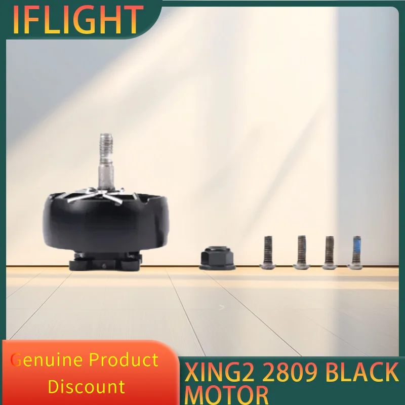 

IFlight XING2 2809 800KV / 1250KV Brushless Motor W/ 5mm Titanium Alloy Shaft Compatible 7-8inch Propeller 4-6S for RC FPV Drone