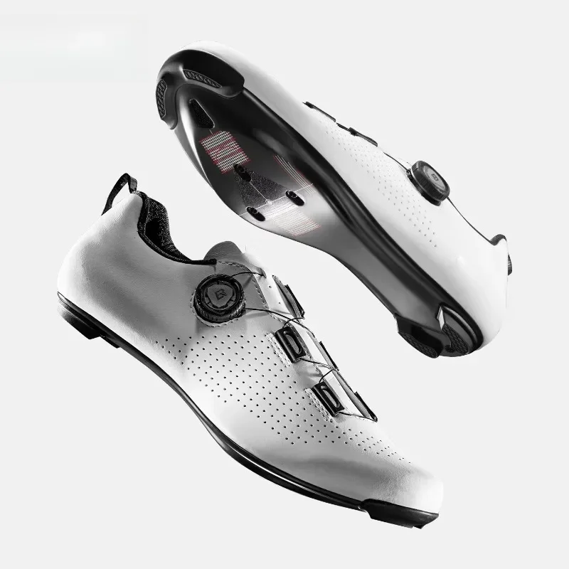 Road cycling sneakers carbon fiber sole bicycle lock shoes top breathable unisex racing shoes