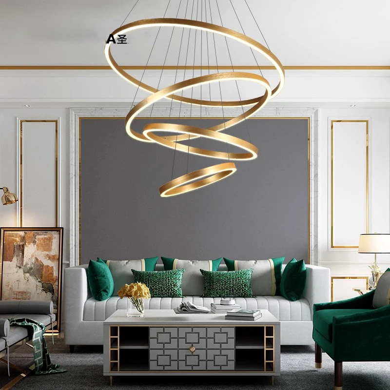 

Nordic home decor Stainless steel dining room Pendant lamp lights indoor lighting Ceiling Led Chandelier lamps for living room