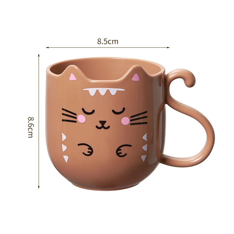 Cute Cat Mouthwash mug Toothbrush Cup Home Travel Cartoon Thickened Wash Cup Plastic mugs