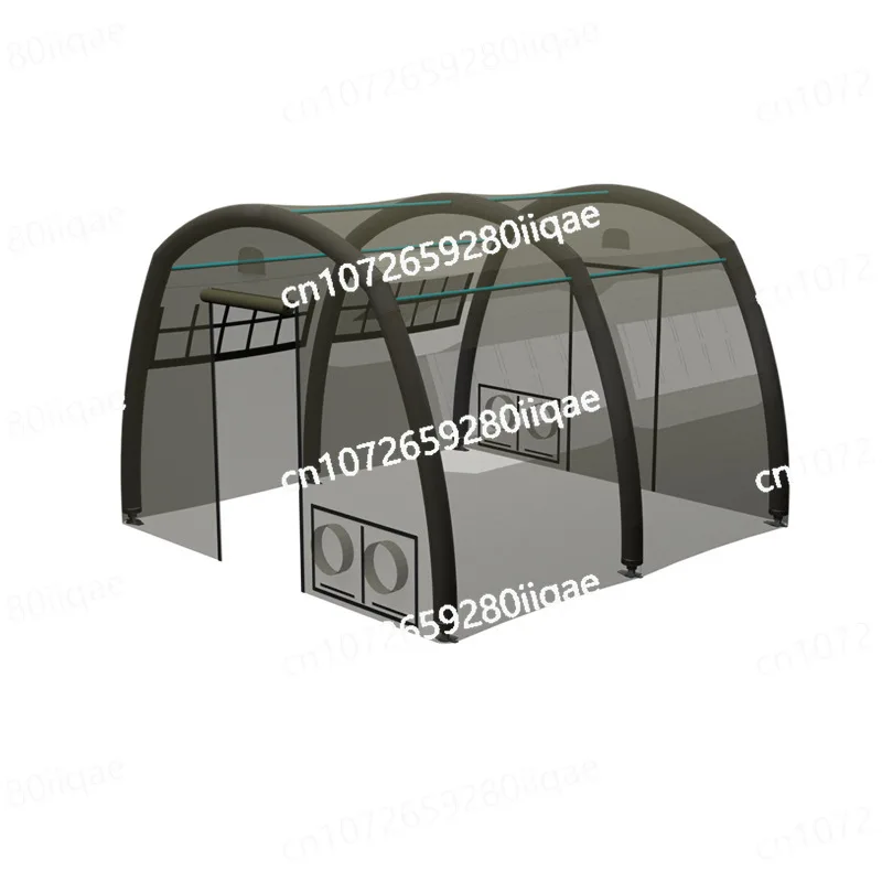 خيمة قابلة للنفخ عالية الضغط في الهواء الطلق طبقة مزدوجة سميكة مقاومة للعواصف الممطرة خيمة تخفيف الكوارث في حالات الطوارئ مقاومة للبرودة #4