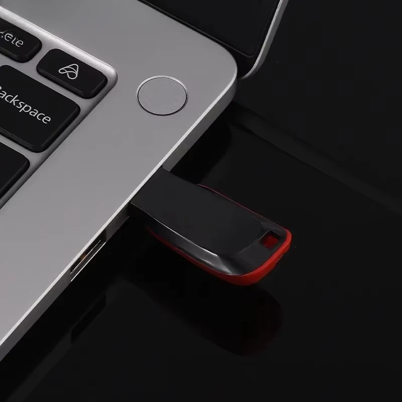 High Speed Genuine USB Flash Drive 128GB Black Pen Drive with Bonus Keychain 64GB Memory Stick 32GB Business Gift 16GB image 2