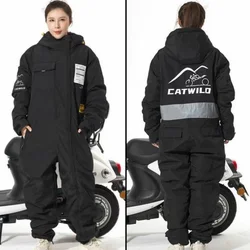 Motorcycle Jacket Winter ColdProof Windproof Suit Motorcycle Cross-country Equipment Men's and Women's Ski Fishing Suit Velvet 