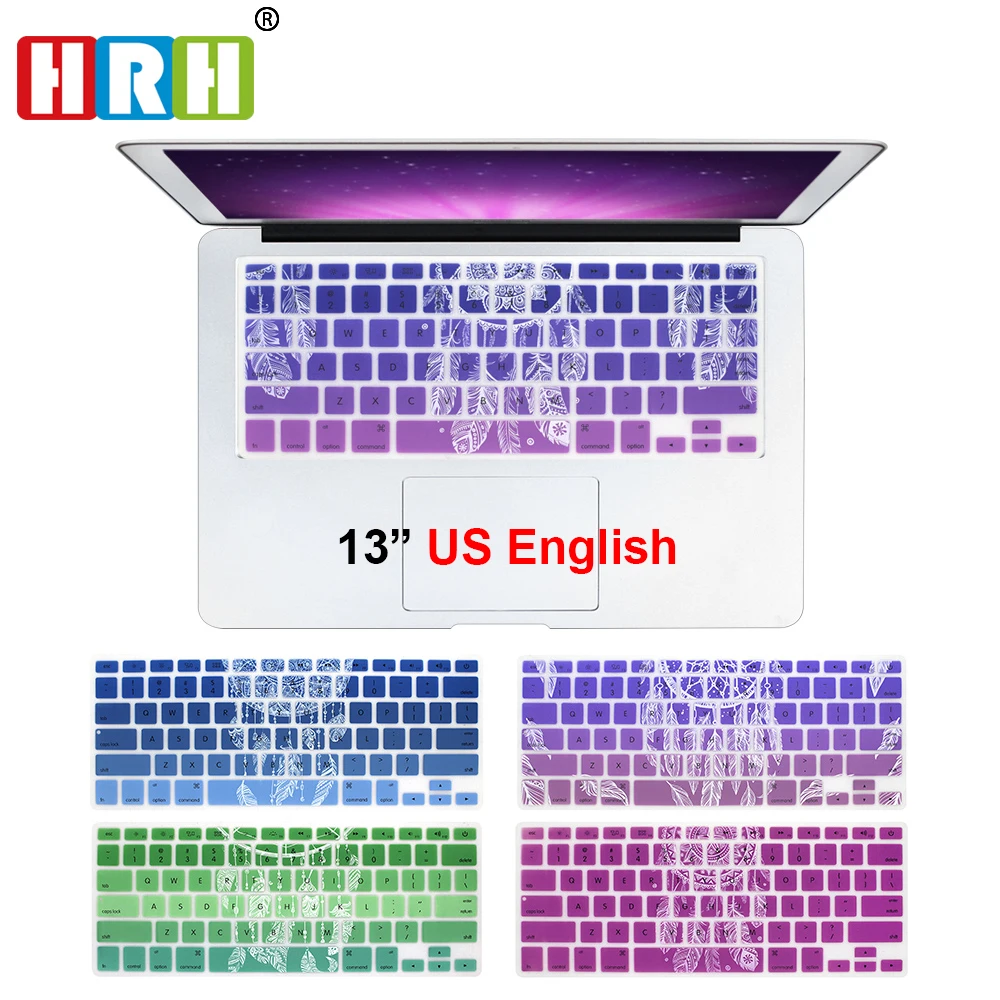 HRH Dream Catcher Silicone Keyboard Covers Keypad Skin Protector For Macbook Pro 13 15 17 Air 13 Retina Display 13 USA Layout