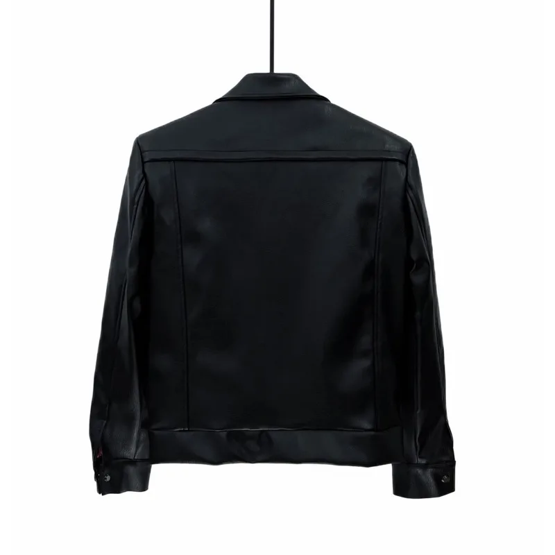 HKSH Techwear Unique Deconstructed Lapel Jackets Autumn Winter New Men Punk Dark High-end PU Leather Motorcycle Coat Ins HK15212
