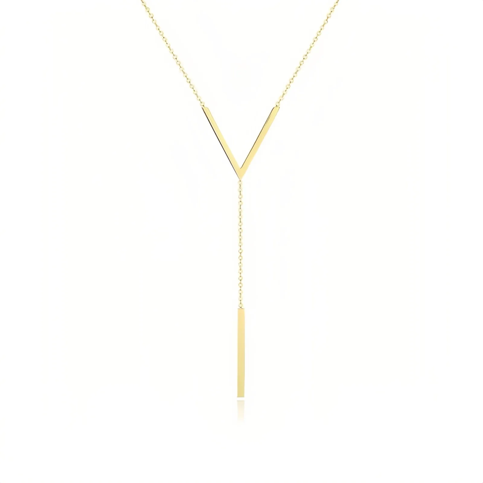 1Pcs Hot Selling High Sense Long Women's Necklace Versatile Tassel V Design Simplicity Commuting Personalized Clavicle Chain