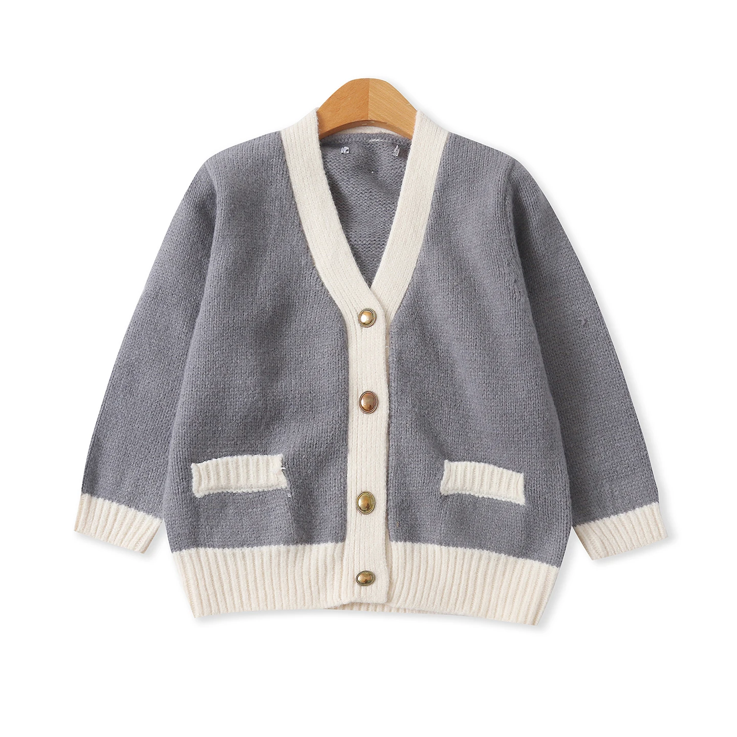 

Color Blo Knit Sweater Cardigan Autumn New Sle Women's Versatile Slim ort V-Ne Single Button Outerwear Faionable Co...