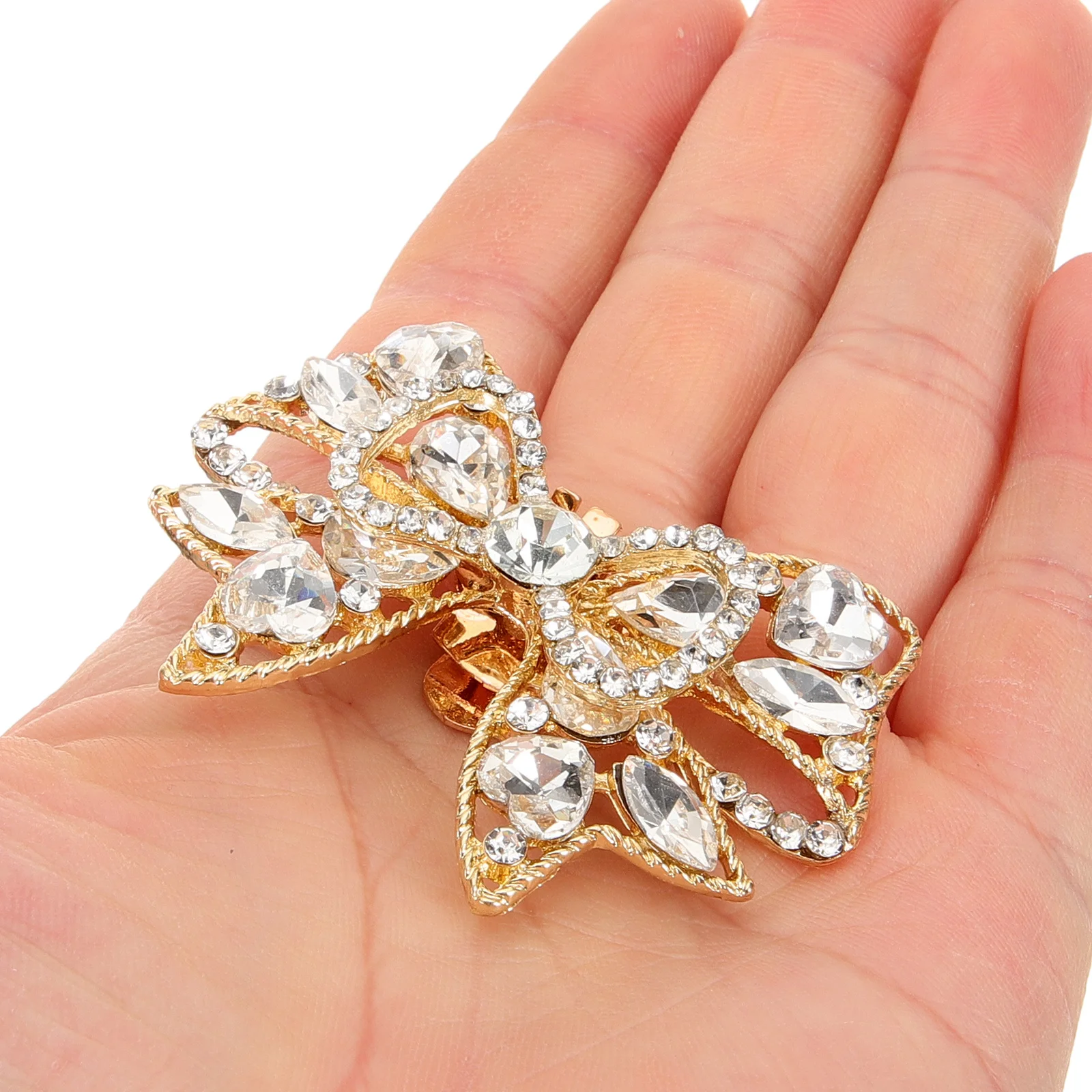 

1Pair Rhinestone Bow Shoe Clips Decorative Removable Shoe Buckles Wedding Charms Accessories for High Heels Pumps