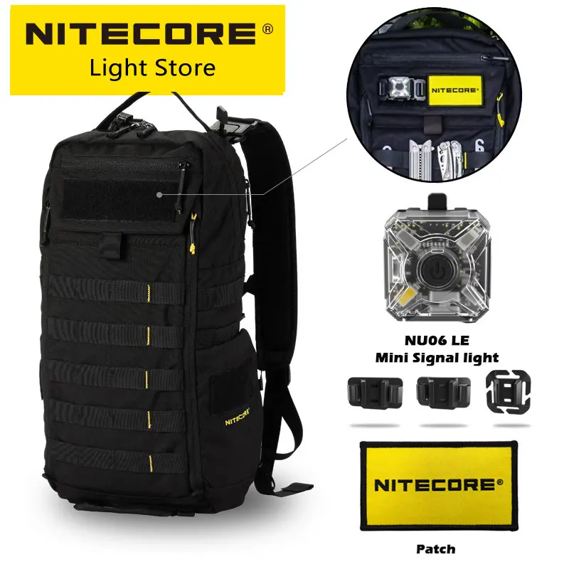 

Водонепроницаемый дорожный рюкзак Nitecore BP18 18L, многофункциональный, для поездок, треккинга, рыбалки, спорта, военный тактический 500D Нейлон