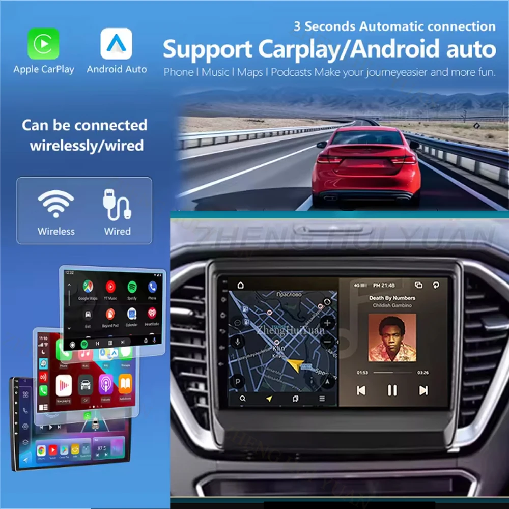 Для Isuzu D-Max Dmax 2020 2021 2022 2023: Автомагнитола Android 16 с мультимедиа Auto Carplay навигацией GPS