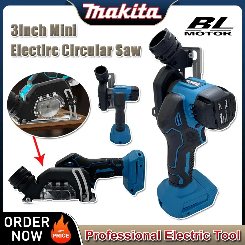 

Аккумуляторная бесщеточная мини-циркулярная пила Makita 3 дюйма, ручной электроинструмент для резки и шлифовки, совместимый с аккумулятором 18В