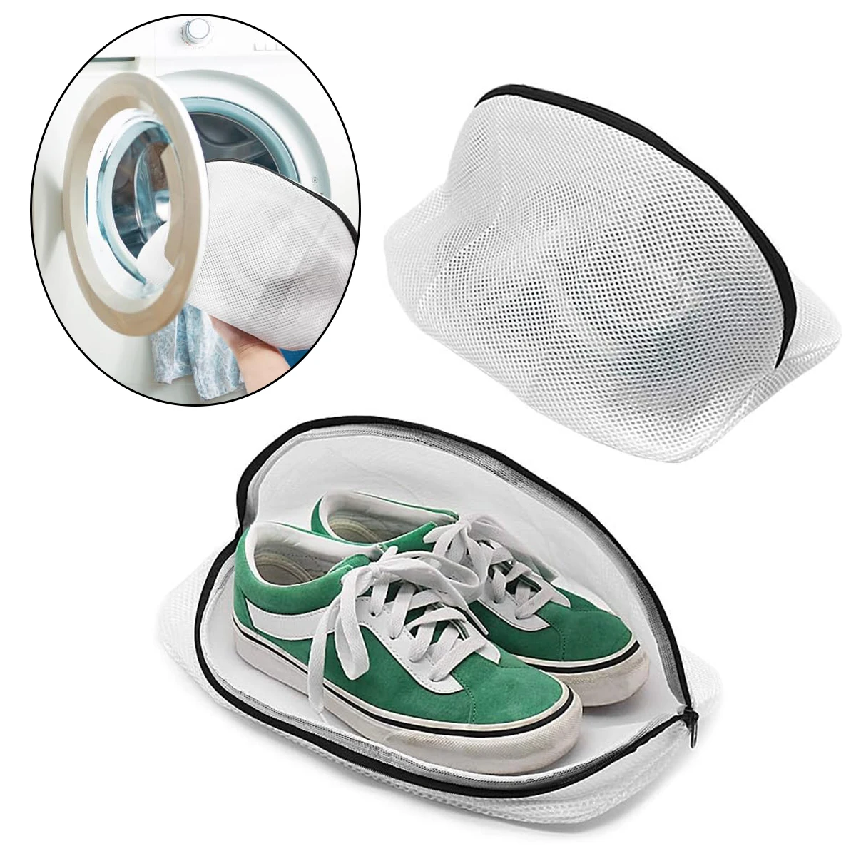 1/2/4 Stück Maschinenwaschbare Schuhtasche Anti-Verformungs-Wäschenetz für Sneaker Schützt Schuhe Waschmaschinen-Geeignet Kompaktes Reise-Wäschezubehör