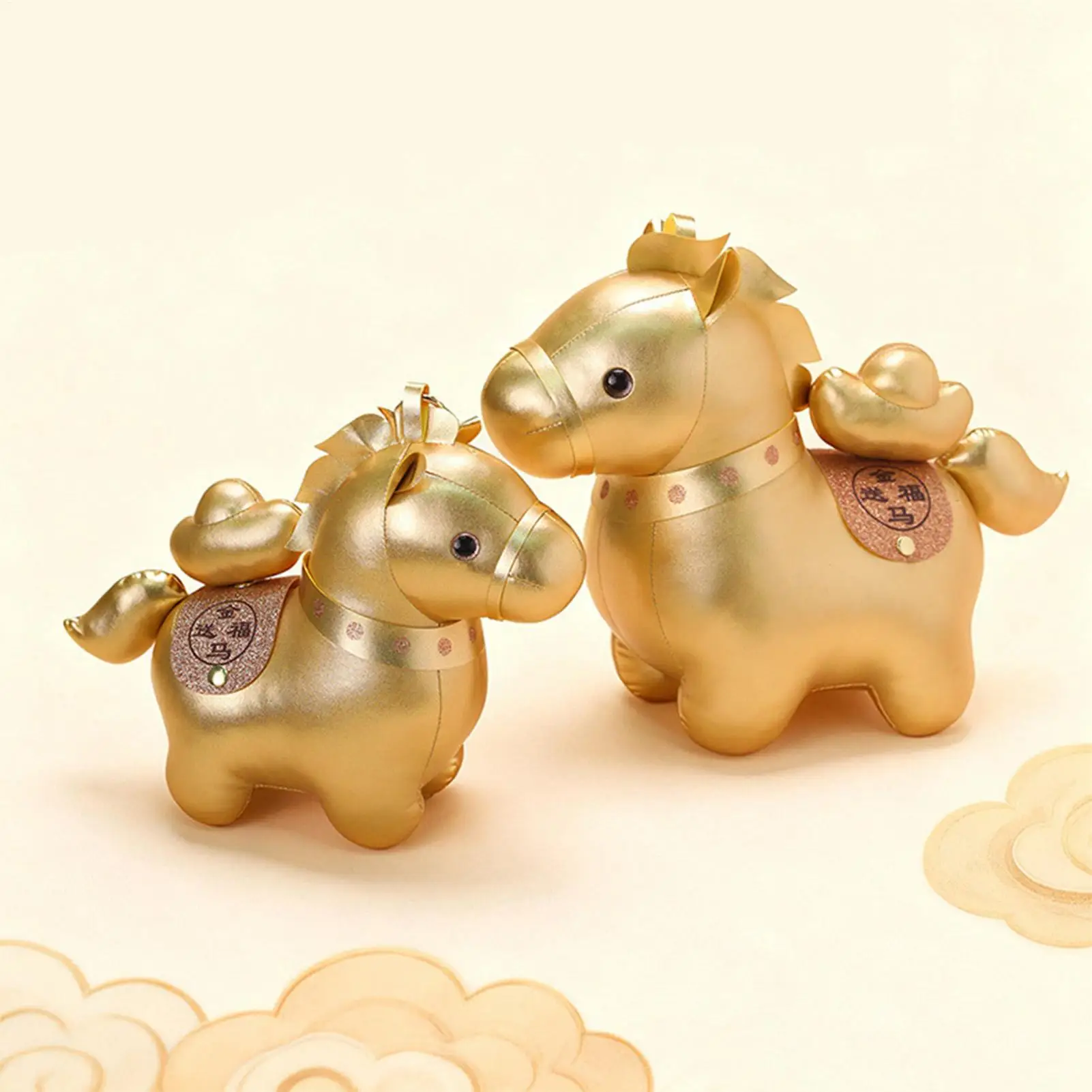 Année du cheval en peluche, poupée d'animal en peluche, porte-clés en peluche doux, cadeau pour enfants et adultes, sac à dos, Collection pendentif