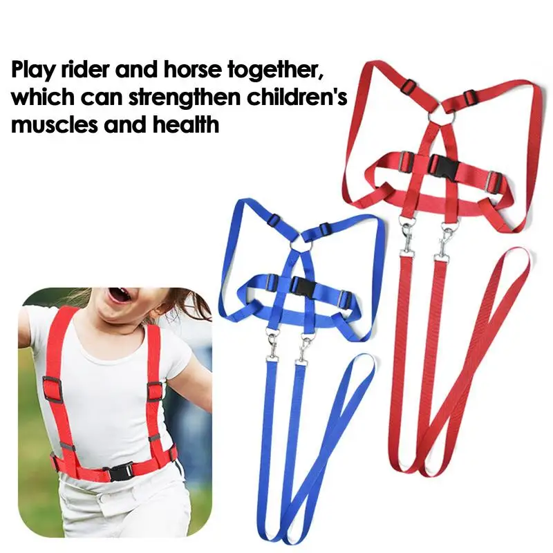 安全な馬ハーネス馬リード子供のおもちゃ耐摩耗性乗馬機器屋外活動ロールプレイゲーム友人家族男の子のため