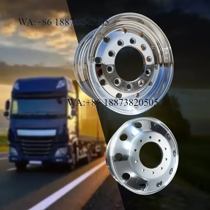 Custom Heavy Duty Truck Chrome 22.5 Inch Rim 8.25x22.5 Forged Aluminum Wheels for Trailers Fits 11R22.5 Tires