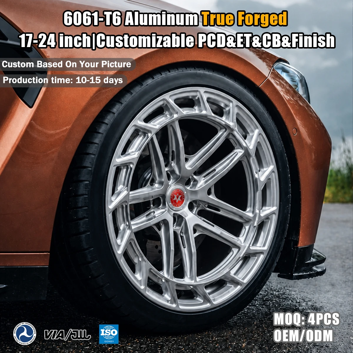 Custom Forged Monob Twin Split Spoke Aero Ring Wheel 19 20 21 22 23 24 Inch 5 Lug Fit for Mercedes AMG GTR G63 Porsche
