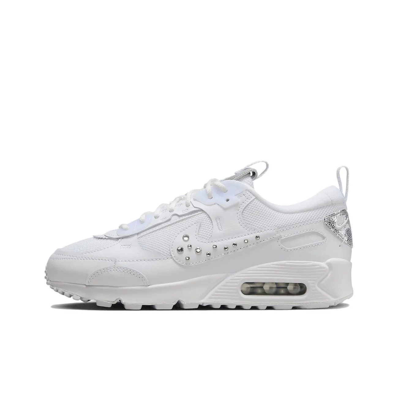 Nike Air Max 90 Comfortable Abrasion Resistant Low top Casual Shoes Women's White FQ8888-100