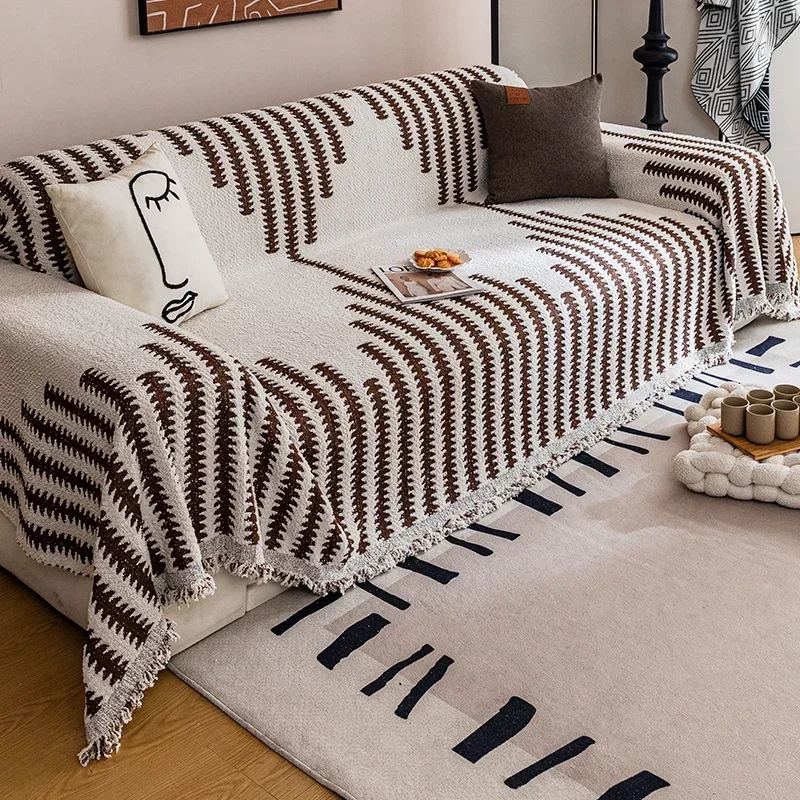 

두꺼운 셔닐 실 담요 Thicken Chenille Blanket Four Seasons Couch ProtectorNon-slip Sofa Blanket Office Nap Shawl Cushion Sofa Covers