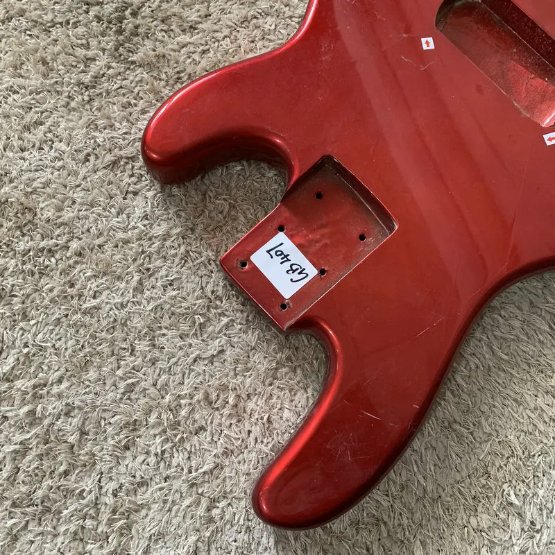 5 Strings Electric BASS Body Metallic Red Color Musicman Model DIY Solid Wood for Replace and Luthier Surface Damage GB407