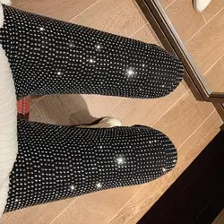 Autumn Shiny Hot Drilling Slim Tight Pencil Pants Diamonds Beaded Shining Slim Fit Elastic Rhinestones Leggings Crystal Trousers