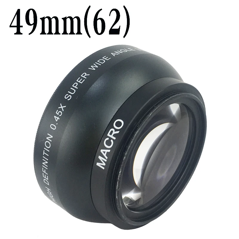 High Quality 49mm 0.45X 2 in 1 Wide Angle lens with Macro lens Conversion Lens for sony NEX5C NEX3C NEXC3 NEX5N camera