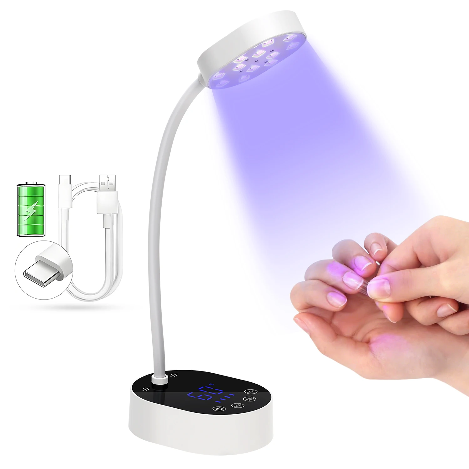 Profissional 36w lâmpada do prego secador flexível para luz de secagem rápida rápida com display lcd lâmpada do prego para ferramentas da arte do prego