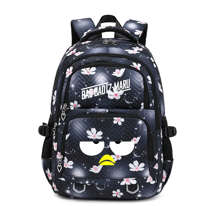 Badtz Maru Exquisite Floral Fasion Women Backpack Female Portable Waterproof Travel Bag Teenage Girls Students Bookbag Mochila