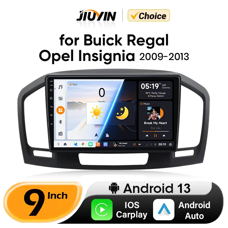 Android 13 For Buick Regal 2009-2013 Opel Insignia 1 2008-2013 Car Audio Radio Multimidia Player GPS Navigator 360 Head Unit DSP